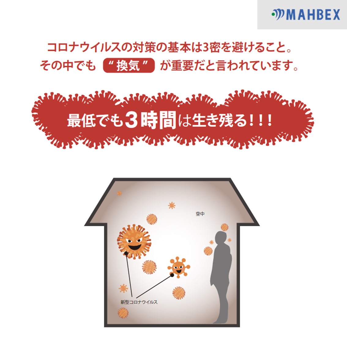 コロナ第三波到来？！住宅の換気はしっかり出来ていますか？